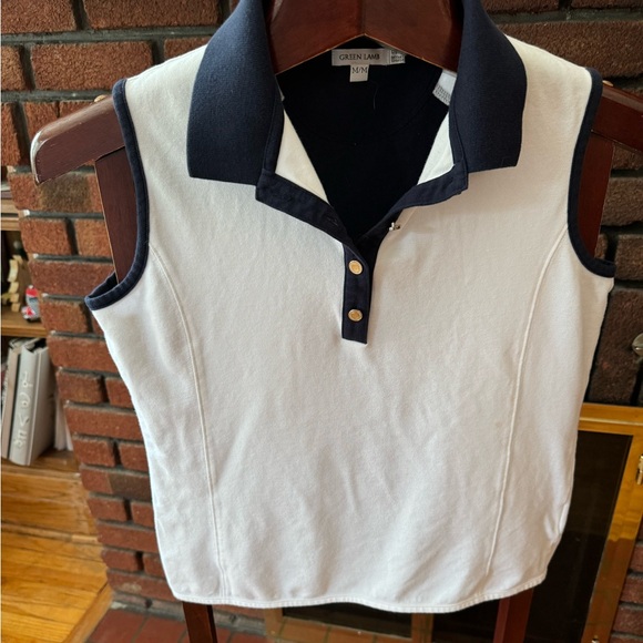 Golf sleeveless Green lamb cotton polo size M in like new condition - Picture 3 of 7